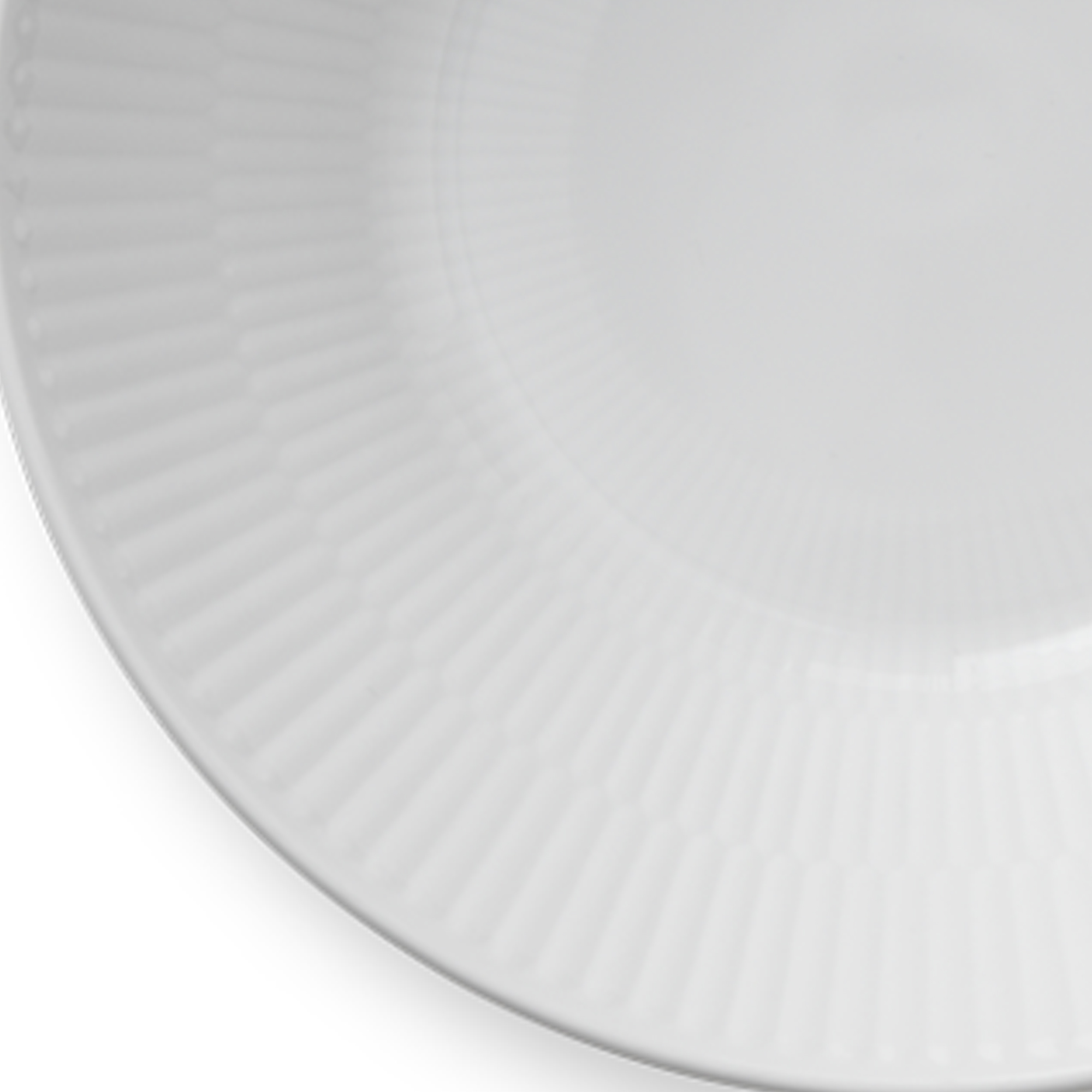 Zoom billed af Hvid Riflet Dyb tallerken 17 cm